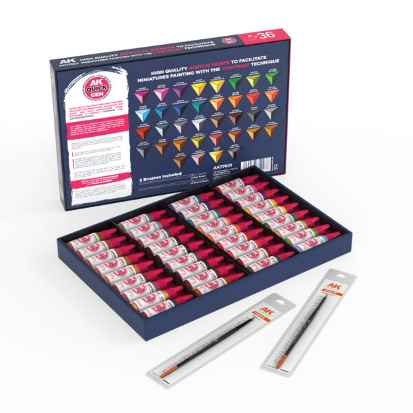 Coffret de peinture rapide - 36 couleurs à génération rapide (+ 2 pinceaux gratuits) – Image 3